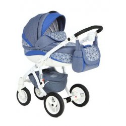 B57 - Детская коляска Adamex Barletta NEW 2 в 1 Ecco кожа 50%